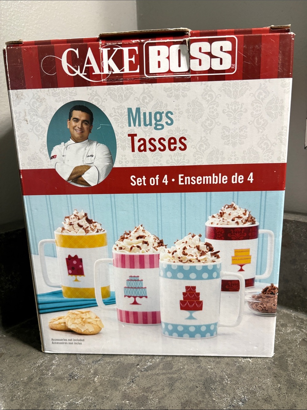 Cake Boss Set of 4 Coffee Mugs - Multicolor